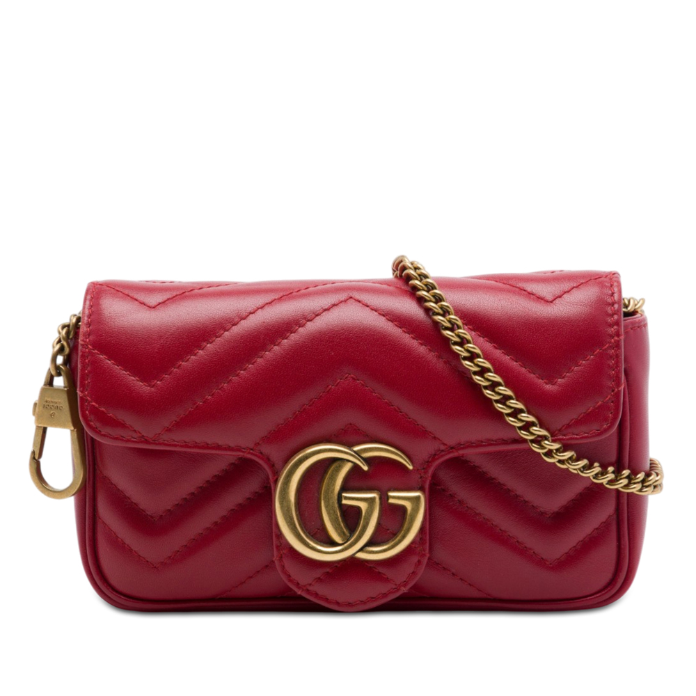Pre-Loved Gucci Mini GG Marmont Matelasse Leather Flap Crossbody
